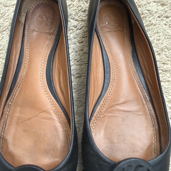 Tory Burch Miller Black Leather Flats - Picture 6 of 8